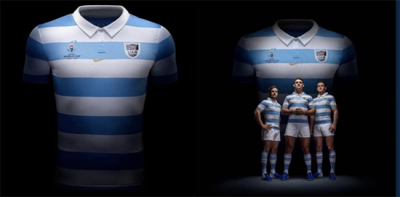 La camiseta de la copa mundial de rugby argentina